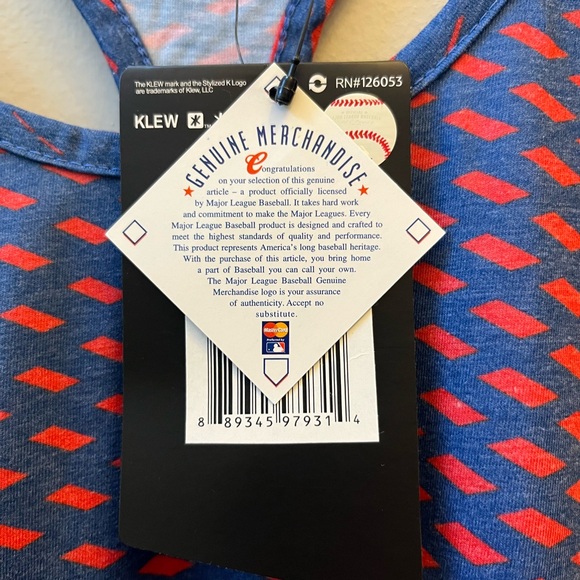 NWT Chicago Cubs MLB Women’s Klew Tank Top Shirt Baseball Wrigley Racerback - Picture 6 of 8